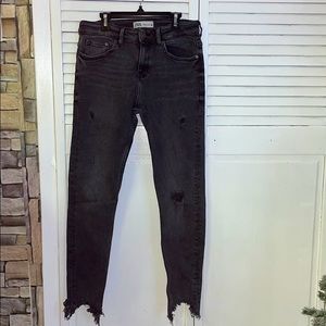 Grey/Black Fitted jeans